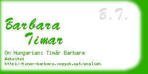 barbara timar business card